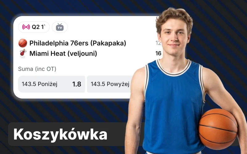 Stawiaj zakłady na koszykówkę w 1w i typuj zwycięzców ćwiartek.