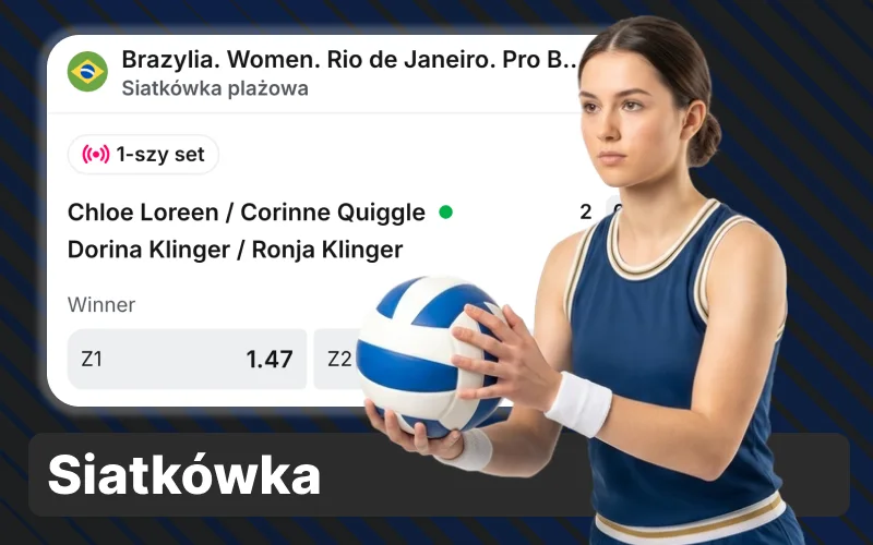 Stawiaj zakłady na siatkówkę w 1w i wygrywaj z wysokimi kursami.