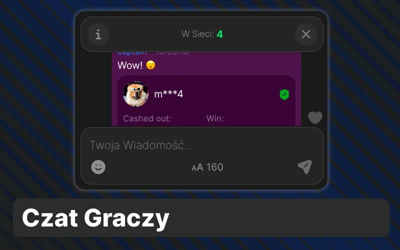 Obserwuj wygrane i wypłaty graczy na żywo we wbudowanym czacie 1w.