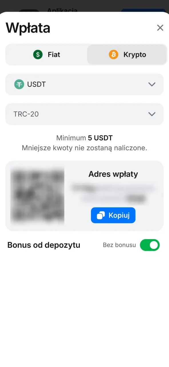 Wybierz metodę płatności Visa, Mastercard lub kryptowalutę na platformie 1w.