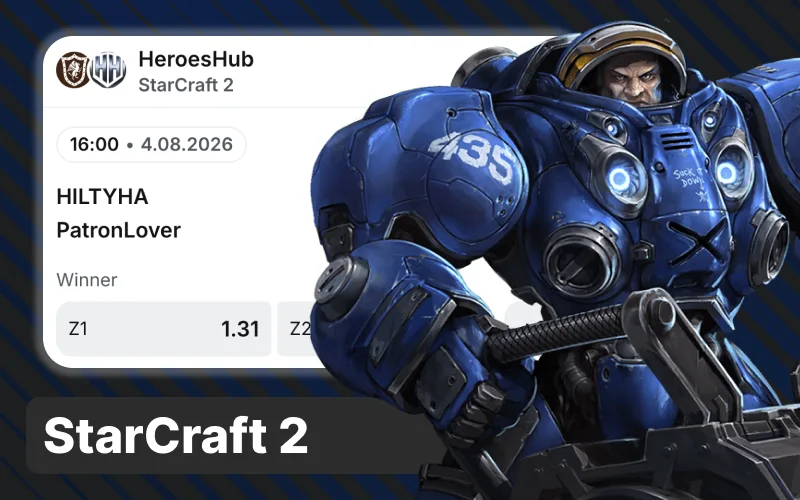 Typuj wyniki serii map w StarCraft 2 na platformie 1w już teraz.