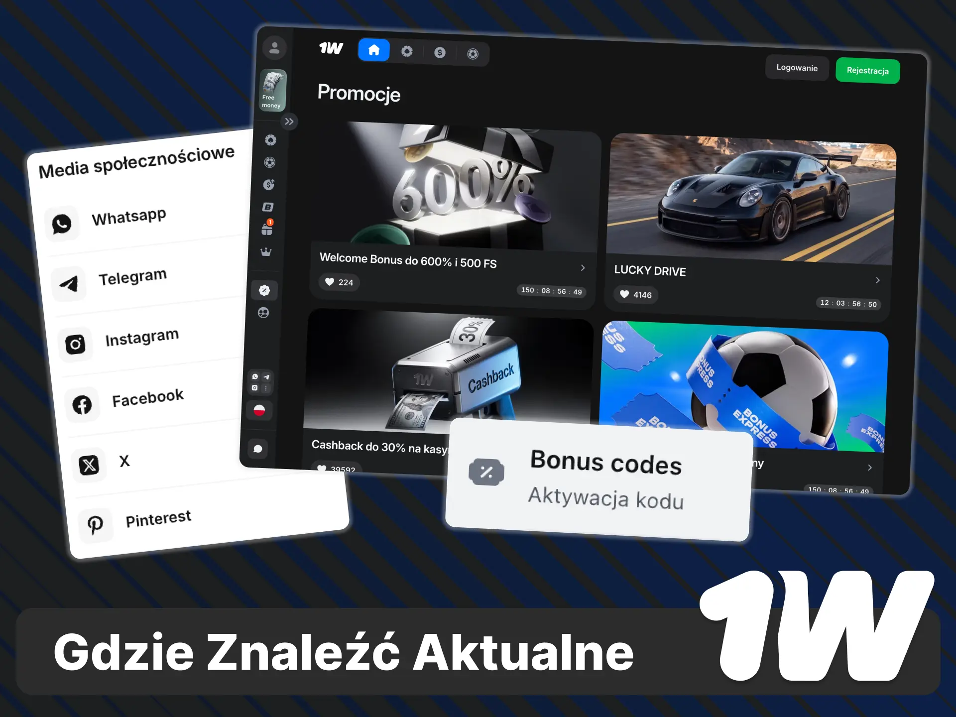 Sprawdź gdzie znaleźć aktualne kody promocyjne i vouchery w 1w.