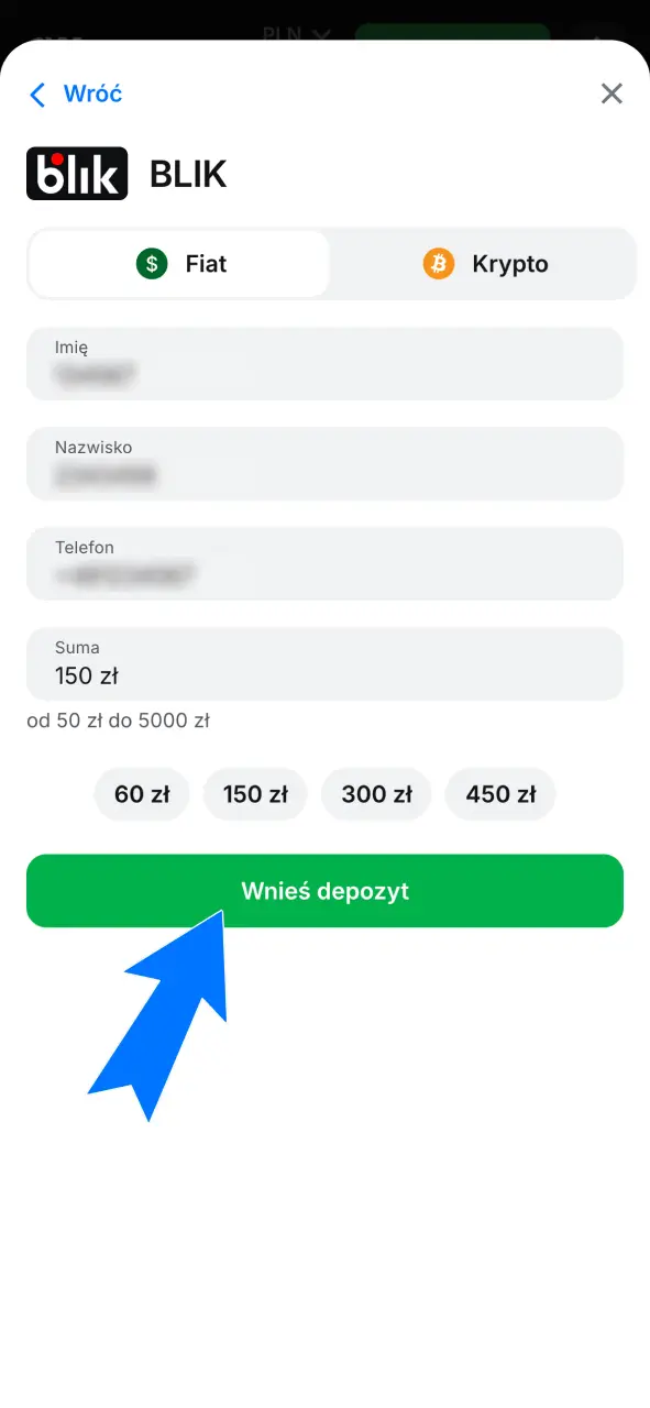 Zatwierdź rejestrację i dokonaj pierwszej wpłaty na konto w 1w.