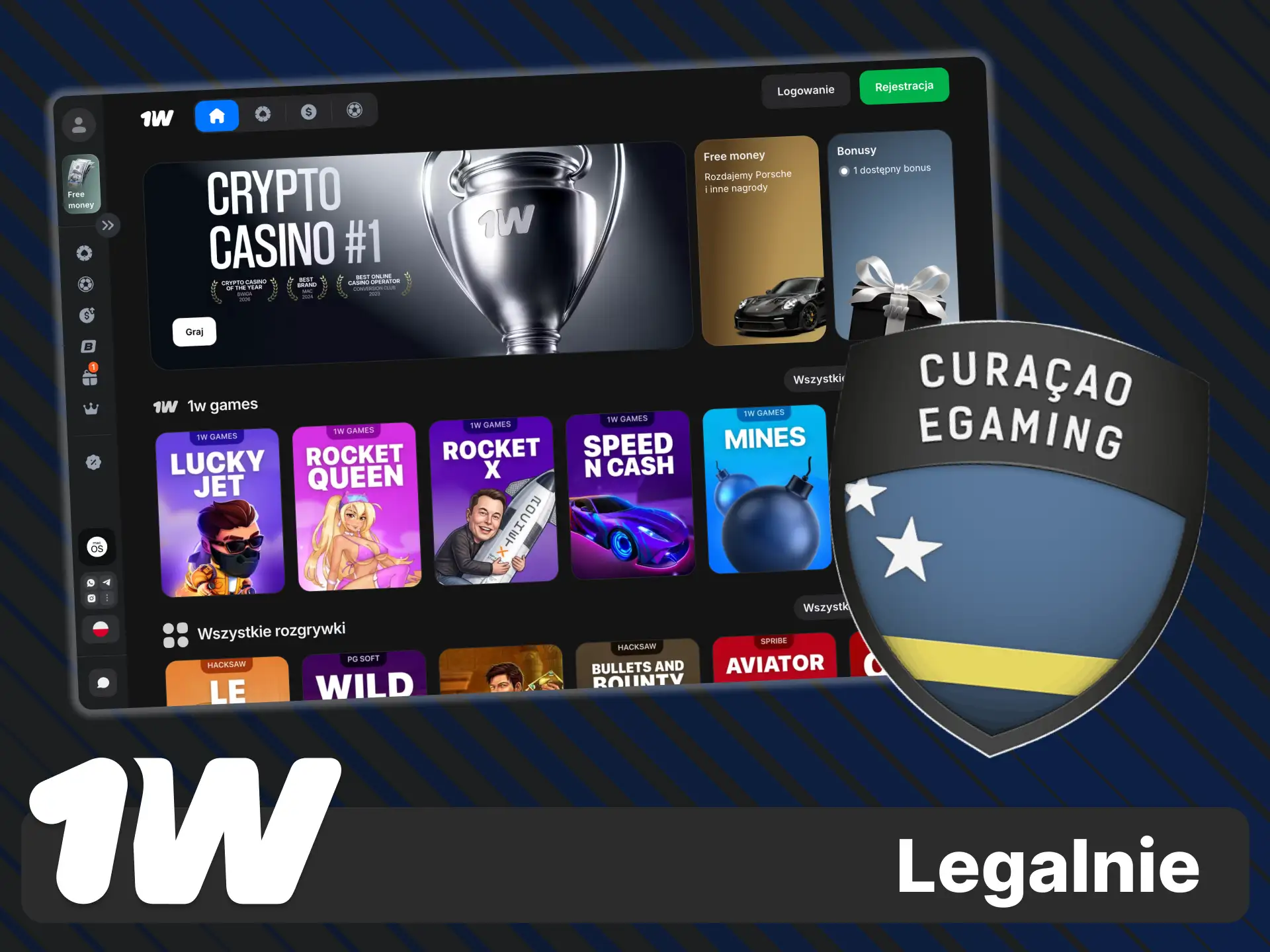 Zapoznaj się z informacjami o licencji międzynarodowej i bezpiecznym graniu w 1w.